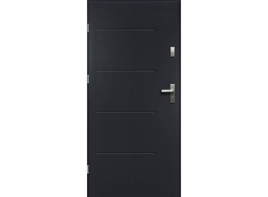 Drzwi zewnętrzne TYTAN pełne antracyt 90 lewe RADEX