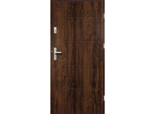 Drzwi zewnętrzne TYTAN pełne orzech 80 prawe RADEX