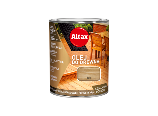 Olej do drewna 750 ml dąb Altax