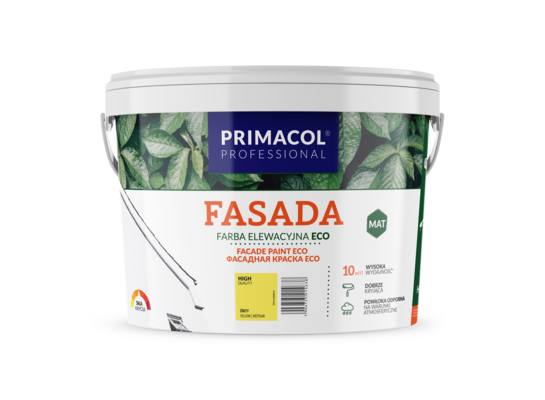 Farba elewacyjna Fasada ECO żółta 5 l Primacol Professional