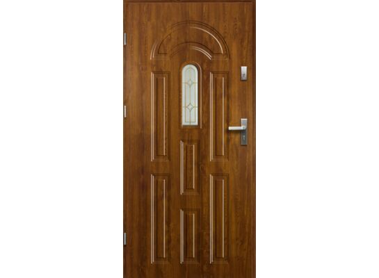 Drzwi zewnętrzne ERIS roco złoty dąb 90 lewe RADEX