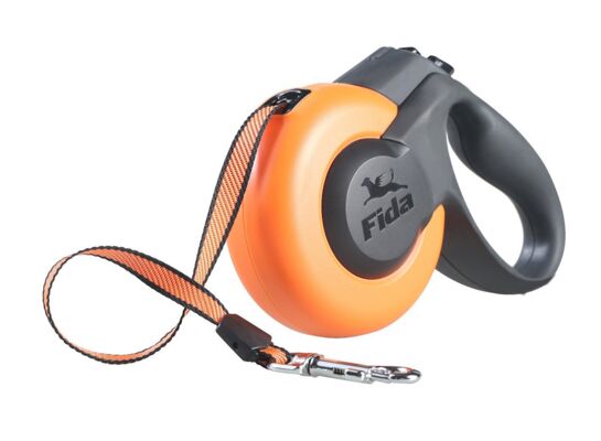 Smycz automatyczna FIDA MARS pomarańczowo-czarna XS do 12 kg 3 m