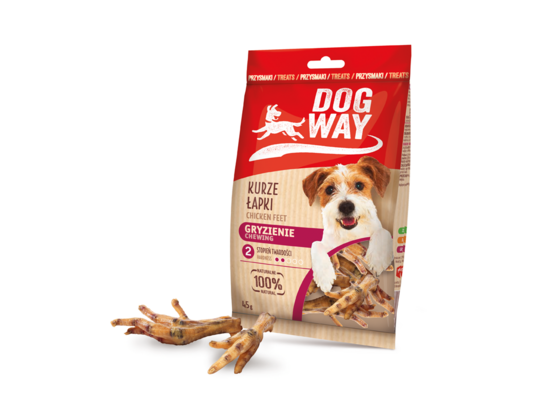 Kurze łapki naturalne 45 g Dogway