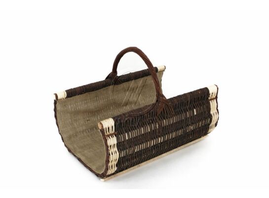 Kosz wiklinowy z płótnem 60 x 40 x 30/48 cm Wikpol