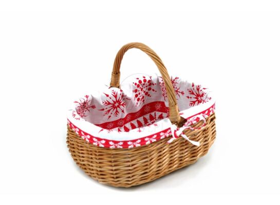 Kosz perłowy wyszyty 35 x 25 x 29 cm