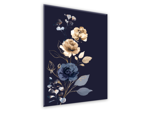 Obraz Glasspik Flowers 50 x 70 cm GL301 NAVY