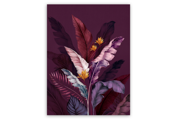 Obraz Canvas 60 x 80 cm ST555 VIOLET LEAVS