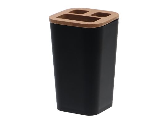 Kubek na szczoteczki czarny Bamboo Malva