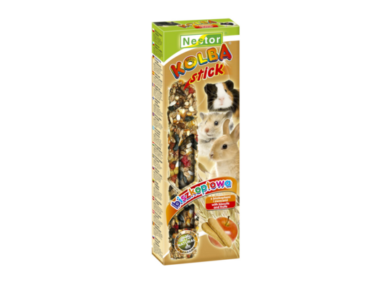 Kolba dla gryzoni i królików z biszkoptami i owocami Nestor