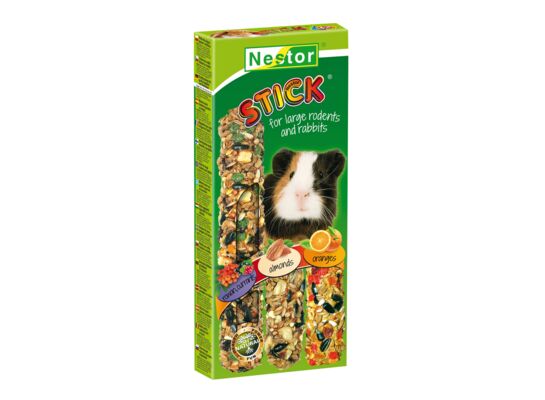 Kolba „3 w 1” dla dużych gryzoni i królików - jarzębina i porzeczka, migdały, pomarańcze Nestor