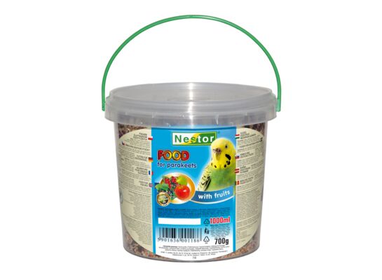 Pokarm dla małych papug owocowy – wiaderko 1000 ml Nestor