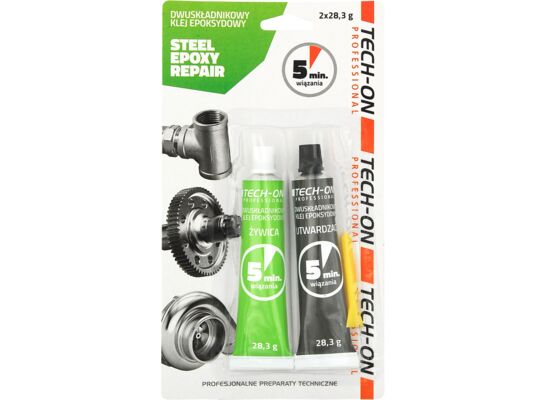 Klej dwuskładnikowy do metalu STEEL EPOXY tuby 56,6 g TECH-ON
