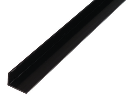 Profil kątowy PVC czarny 2000 x 40 x 10 x 2