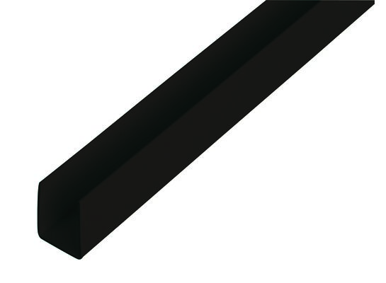 Profil U PVC czarny 1000 x 18 x 10 x 1 x 16