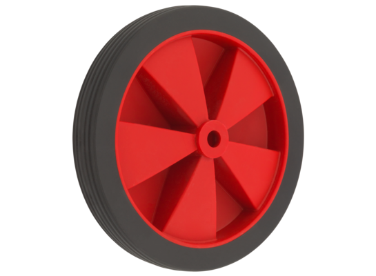 Koło do wózka 122 mm/30 kg czerwone