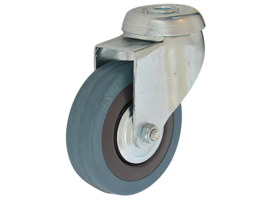 Zestaw jezdny obrotowy 75 mm/50 kg otwór mocujący bieżnik gumowy