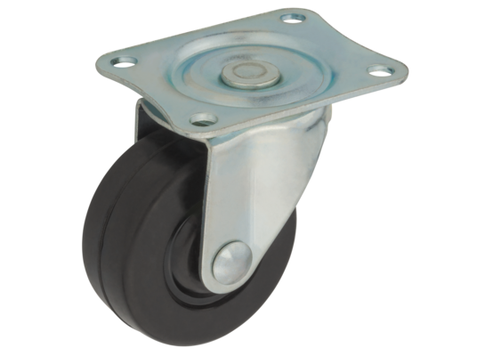 Zestaw z kołem 75 mm/50 kg, płyta obrotowa