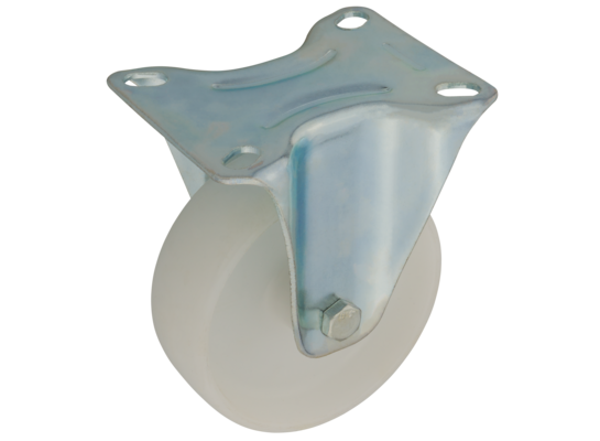 Zestaw jezdny koło poliamidowe 100 mm/100 kg, płyta stała