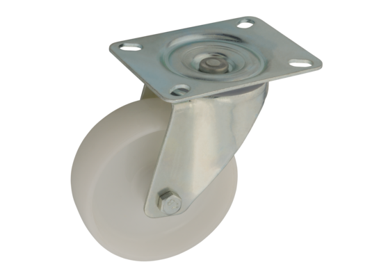 Zestaw jezdny koło poliamidowe 100 mm/100 kg, płyta obrotowa