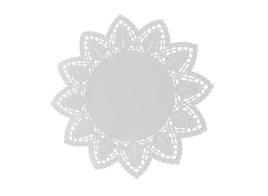 Serwetka biała średnica 20 cm - 12 sztuk