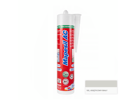 Silikon MAPESIL AC N.103 księżycowy biały 310 ml Mapei