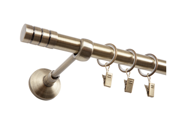 Karnisz pojedynczy Vito I 200 cm antyczny mosiądz GO/ON!