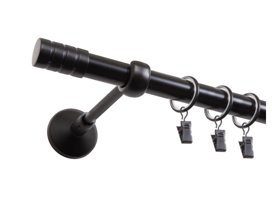 Karnisz pojedynczy Vito I 240 cm czarny mat GO/ON!