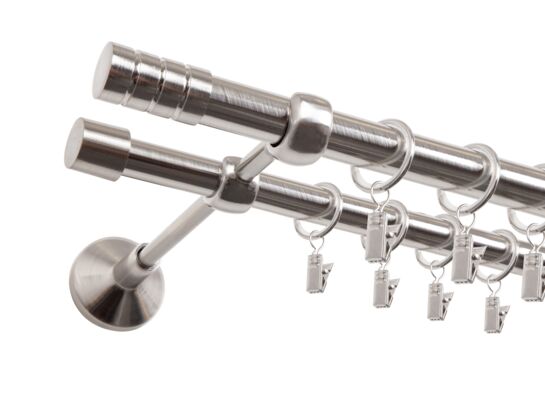 Karnisz podwójny Vito II 240 cm efekt stali GO/ON!