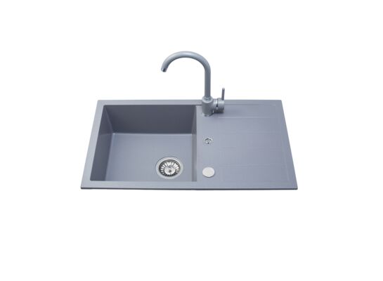 Zlewozmywak granitowy Fox New 76 x 44 cm szary