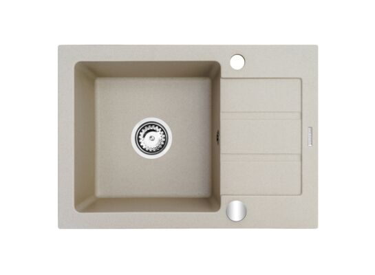 Zlewozmywak granitowy Rodos piaskowy 68 x 44 cm