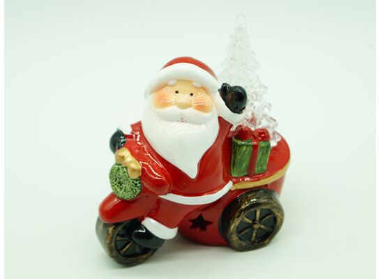 Figura ceramiczna Święty Mikołaj LED