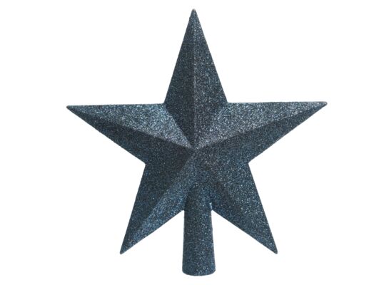 Czubek choinkowy brokatowy gwiazda granatowa