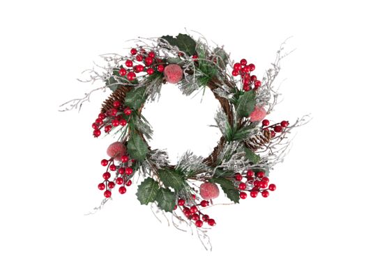 Wianek świąteczny 35 cm ośnieżony