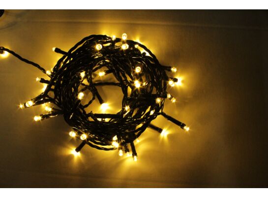 Lampki łańcuch świetlny zewnętrzny 100 LED 5 m ciepły biały