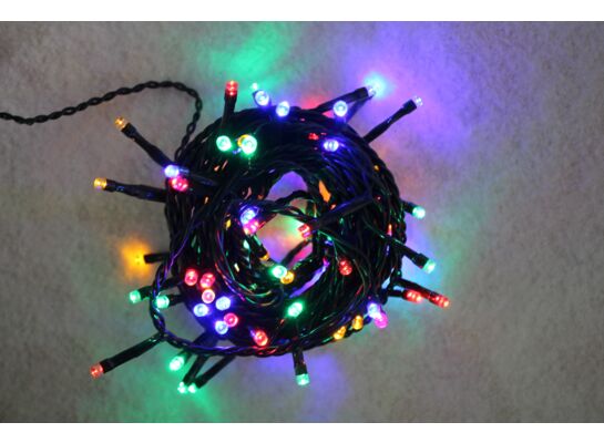 Lampki łańcuch świetlny zewnętrzny 100 LED 5 m wielokolorowe