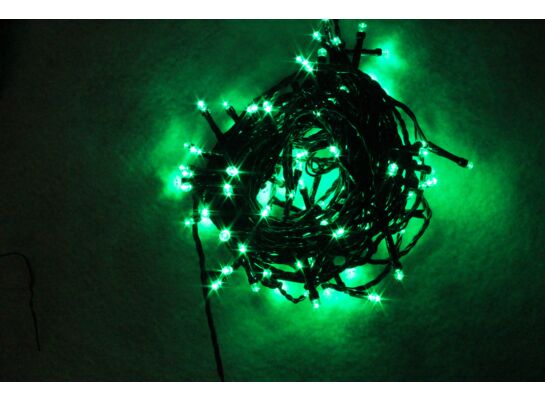 Lampki łańcuch świetlny zewnętrzny 100 LED 5 m zielone