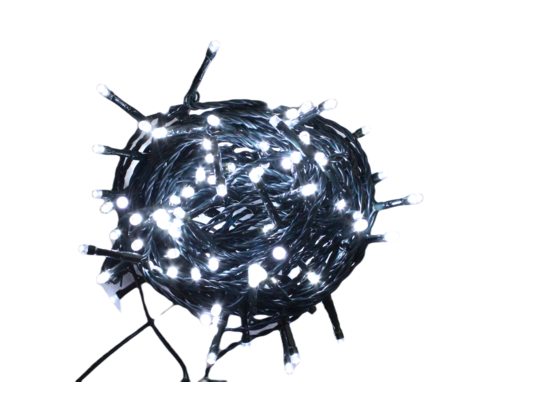 Lampki łańcuch świetlny zewnętrzny 300 LED 5 m zimny biały