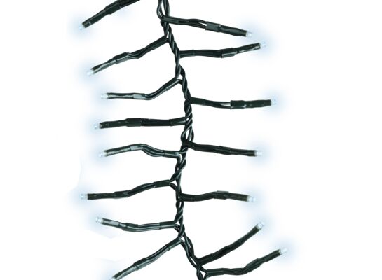 Lampki zewnętrzne 456 LED gęsto plecione 6 m zimny biały