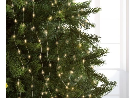 Lampki zewnętrzne micro 672 LED srebrny/ciepły biały