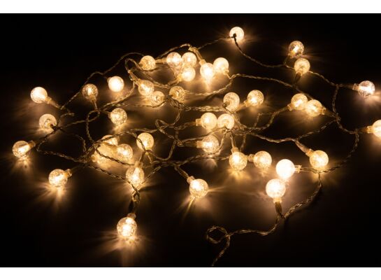 Lampki wewnętrzne/zewnętrzne kuleczki 2 cm 40 LED ciepły biały