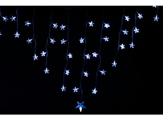 Lampki zewnętrzne kurtyna gwiazdki 50 LED 300 x 55 cm zimny biały