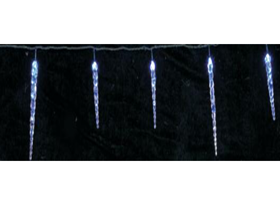 Lampki zewnętrzne kurtyna sople 40 LED 3 m zimny biały