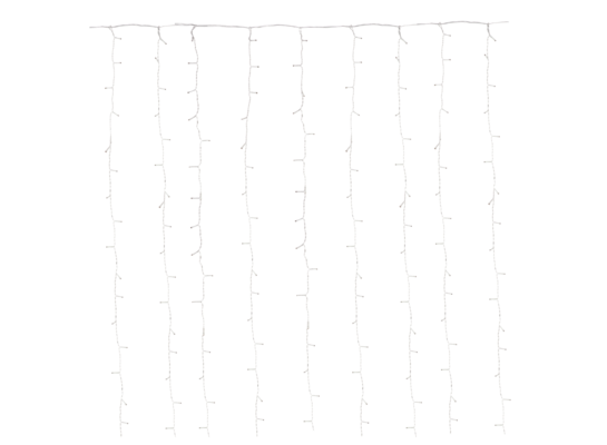 Kurtyna zewnętrzna łezki LED 400 zimny biały na transformator z programatorem 2,2 x 1,5 m Cortina