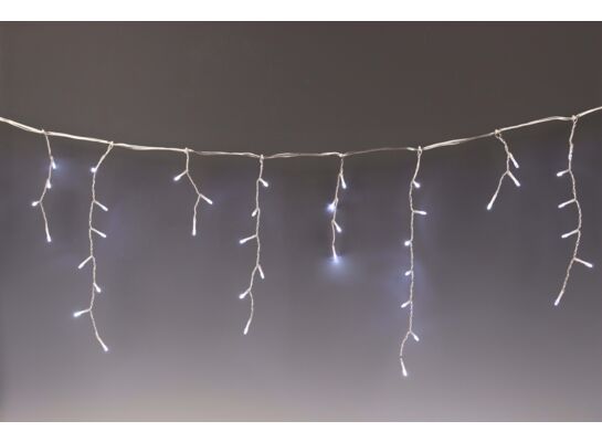 Lampki zewnętrzne kurtyna zwis 35 cm 400 LED zimny biały