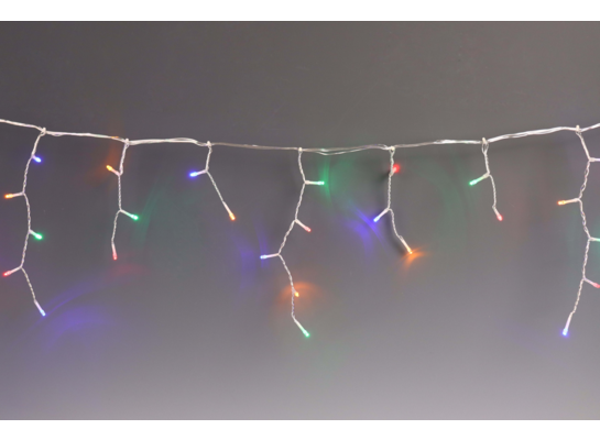 Lampki zewnętrzne kurtyna sople zwis 10/15/25 cm 520 LED wielokolorowe