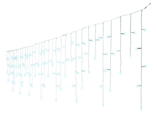 Lampki zewnętrzne kurtyna sople 490 LED zimny biały