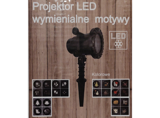 Projektor LED 6 wymiennych wielokolorowych wzorów