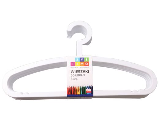 Wieszak do ubrań 8 szt. Systemo mix kolorów