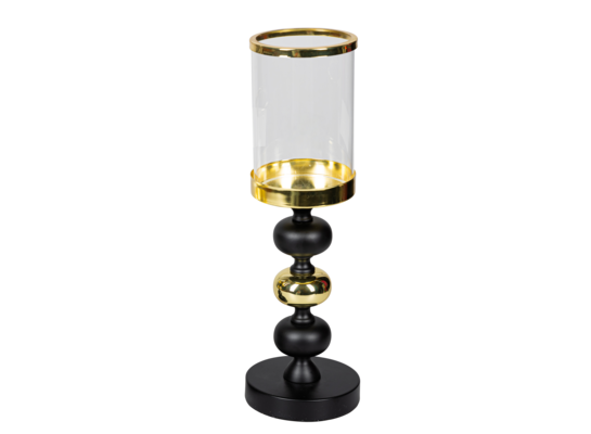 Świecznik ze złotymi elementami 33 cm