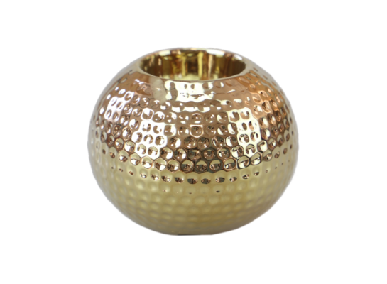 Świecznik ceramiczny 7 cm złoty